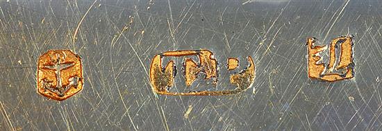 A William IV silver snuff box, by Taylor & Perry, Length 88mm Weight: 3oz/94grms